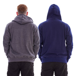 Keanu Kids 2 Pack Zip Up Hoodie - Fleece Lining - Navy and Charcoal Design