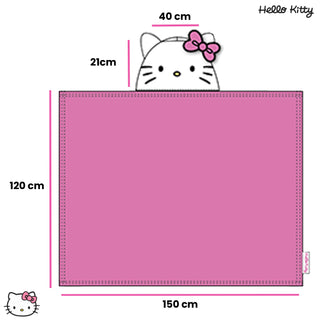 Hello Kitty Kids Hooded Wrap Blanket - Size 120x150cm