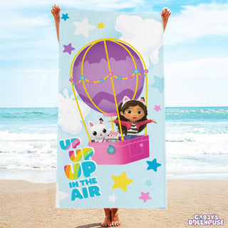 Gabby's Dollhouse Towel - Up Up The Air Design - 100% Cotton - 140 x 70cm