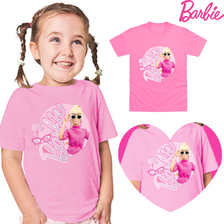 Barbie 3 Pack Kids T-Shirts - Barbie & Friends Designs - 100% Cotton