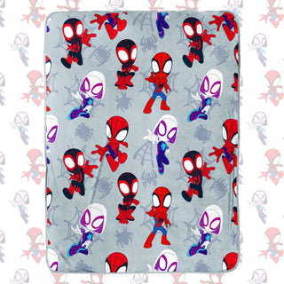 Marvel Soft Plush Throw Blanket - Spidey & His Amazing Friends Design - 100% Polyester - 100 x 150cm