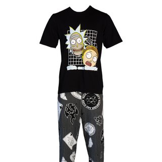 Disney Mens Pyjamas - Rick and Morty Design - 100% Cotton