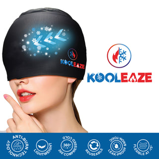 KOOLEAZE Migraine Relief Cap - Black & Grey Design