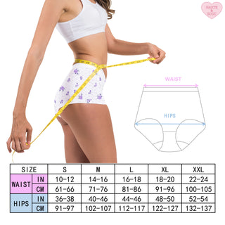 Harte & Soul Women’s 100% Cotton 6 Pack Full Briefs - Floral Designs