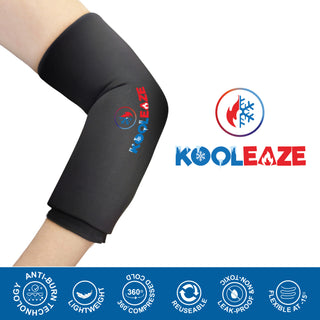 KOOLEAZE Reusable Gel Ice Pack Sleeves for Hot and Cold Therapy - Elbow Sleeve