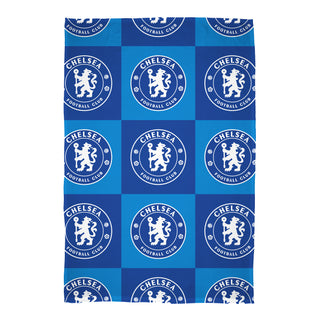 Chelsea Fleece Blanket - Checkered Design - 100% Polyester - 100 x 150cm