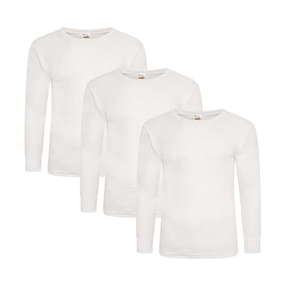 Heatforce Mens 3 Pack Thermal Long Sleeve T-Shirt -  0.45 Tog - Available in White, Grey and Black