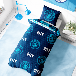 Manchester City Reversible Duvet Set - Iconic Design - Single and Double