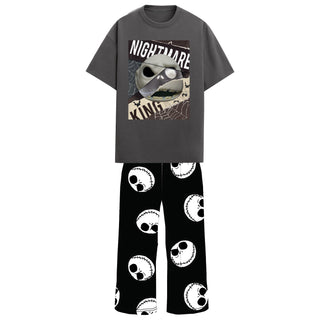 Disney Mens Pyjamas - Nightmare Before Christmas Design - 100% Cotton