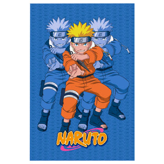 Naruto Fleece Blanket - Naruto and His Shadow Clones Cloud Design - 100% Polyester - 100 x 150cm