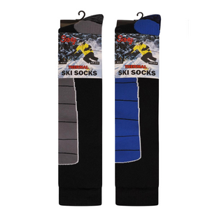 Mens 5 Pack High Performance Thermal Ski Socks - Multicoloured (Blue)