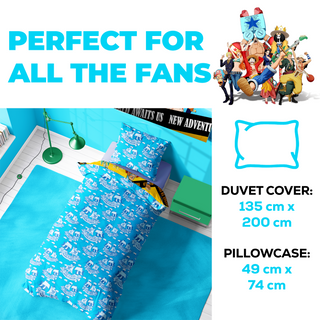 One Piece Reversible Duvet Set - Luffy and the Straw Hat Crew Design - Single