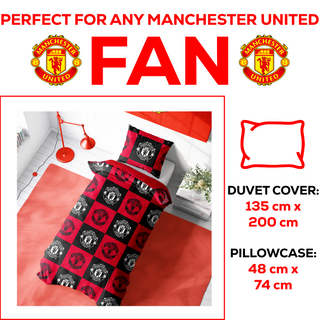 Manchester United Reversible Duvet Set - Honour Design - Single and Double