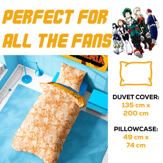 My Hero Academia Reversible Duvet Set - Midoriya, Bakugo & Todoroki Design - Single