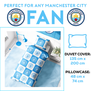 Manchester City Reversible Duvet Set - Legend Design - Single