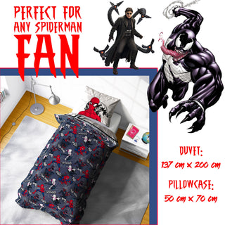 Disney Spiderman Reversible Duvet Set - Villains Design - Single