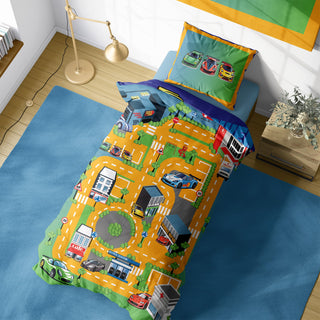 K Collection 'Champion Road Track' Panel Duvet Set
