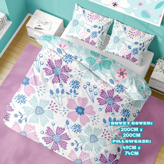 K Collection 'Floral' Rotary Duvet Set