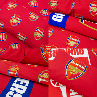 Arsenal Reversible Duvet Set - Gunners Crest Emblem Design - Single/Double