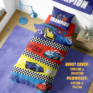 K Collection 'Champion Road Track' Panel Duvet Set