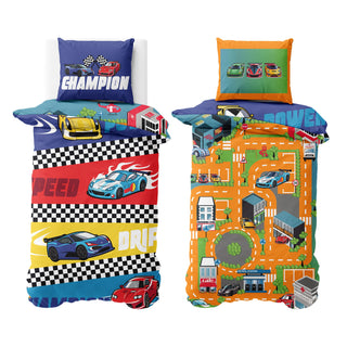 K Collection 'Champion Road Track' Panel Duvet Set