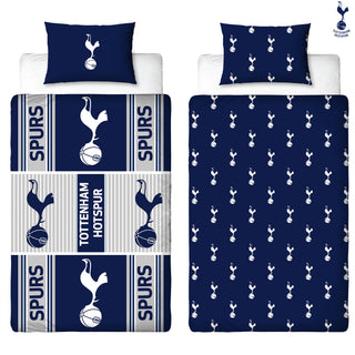 Tottenham Hotspur Reversible Duvet Set - Spurs Crest Emblem Design - Single/Double