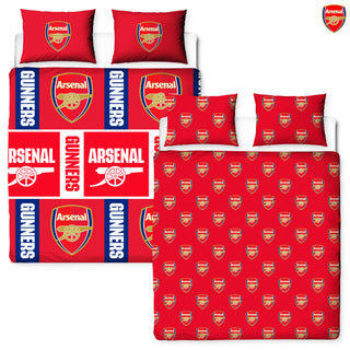 Arsenal Reversible Duvet Set - Gunners Crest Emblem Design - Single/Double