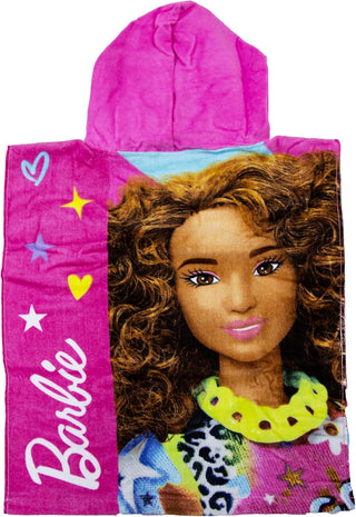 Barbie Hooded Towel Poncho – Pink 115 x 50cm