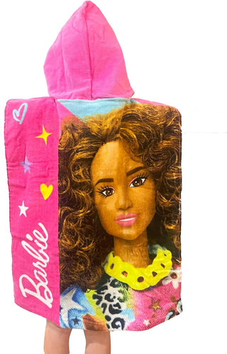 Barbie Hooded Towel Poncho – Pink 115 x 50cm