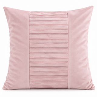 K Collection Pleated Velvet Cushion 45cm – Centre Detail – Filled