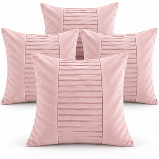 K Collection Pleated Velvet Cushion 45cm – Centre Detail – Filled