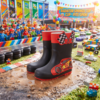 Disney Cars Lightning McQueen Kids Wellies – Wellington Rain Boots – Sizes 6–12