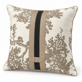 Decorative Toile-Floral Cushion 45cm – Champagne Chateau