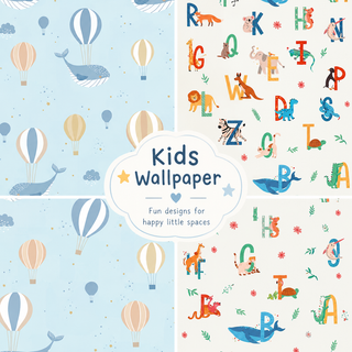 Muriva Ugepa Sweet Dreams Kids Wallpaper Animals Rabbits Trucks ABC Alphabet 10m Rolls