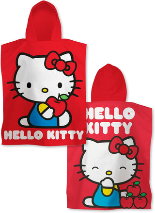 Official Hello Kitty Hooded Towel Poncho – 55 x 50cm