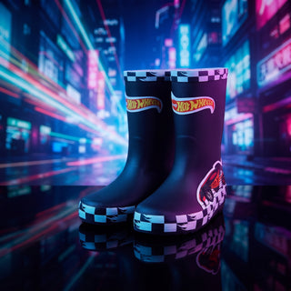 Hot Wheels Kids Wellies – Wellington Rain Boots – Sizes 7–13