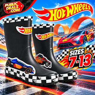 Hot Wheels Kids Wellies – Wellington Rain Boots – Sizes 7–13