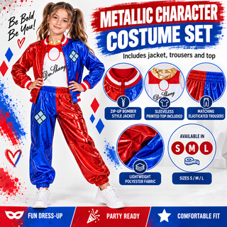 Girls Mischief Costume – Halloween Fancy Dress – Sizes 5-6 to 9-10