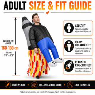 Adult Inflatable Rocket Ride Costume 160-190cm - Jet Pack
