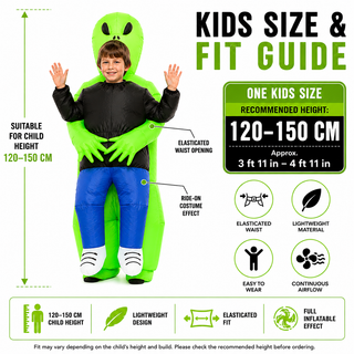 Kids Inflatable Alien Abduction Costume 120-150cm - Funny