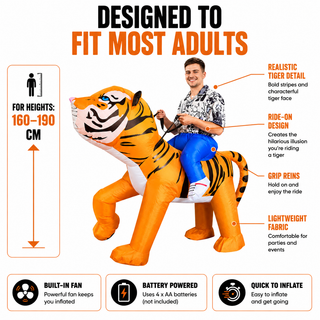Adult Inflatable Tiger Ride On Funny Costume 160-190cm
