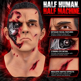 Premium Terminator Robot Mask – Scary Halloween Fancy Dress Costume