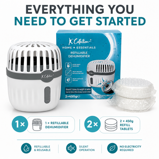 K Collection Refillable Dehumidifier Damp & Condensation Absorber