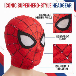 Kids Web Design Superhero Costume with Mask - Sizes 5-6 to 9-10