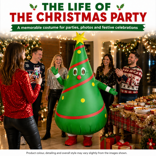 Adult Inflatable Christmas Tree Costume - One Size 160–190cm – Perfect for Christmas Parties, Events & Fancy Dress