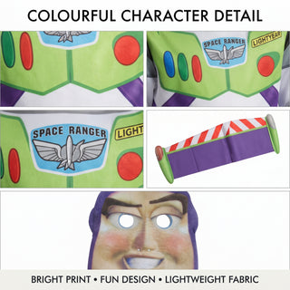 Kids Astronaut Costume Space Fancy Dress with Wings & Mask – Sizes 3-4 to 7-8
