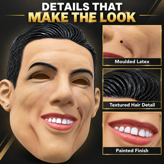 CR7 Latex Football Mask – Sports Fancy Dress Halloween Costume