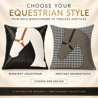 K Collection Decorative Equestrian Cushion 45cm – Midnight Equestrian