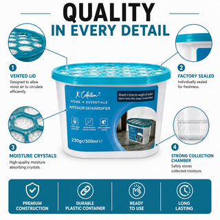 K Collection 500ml Dehumidifier Moisture Absorber for Damp Mould & Condensation