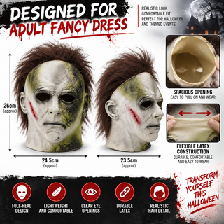 Michael Myers Horror Mask – Scary Halloween Fancy Dress Costume